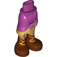 Деталь Лего Мини Долл Ноги С Рисунком Цвет Маджента