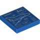 Деталь Лего Плитка 2 х 2 С Декором Цвет Синий