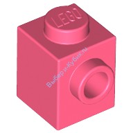 Деталь Лего Кубик Модифицированный 1 х 1 С Штырьком На Одной Стороне Цвет Коралловый