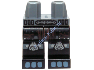 Деталь Лего Ноги С Рисунком Цвет Темно-Серый