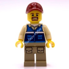 Минифигурка Лего Сити Рабочий