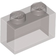 Деталь Лего Кубик 1 х 2 Без Нижних Креплений Цвет Прозрачно-Черный