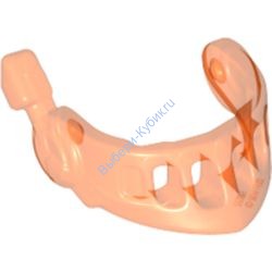 Деталь Лего Забрало Лицевой С Решеткой И Антенной Цвет Прозрачно-Неоново-Оранжевый