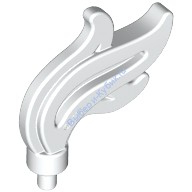 Деталь Лего Перо / Огонь Цвет Белый