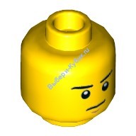 Деталь Лего Голова Минифигурки Двусторонняя Цвет Желтый