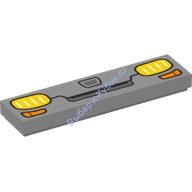 Деталь Лего Плитка 1 х 4 С Рисунком Цвет Светло-Серый