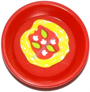 Деталь Лего Блюдо С Наклейкой Круглое Цвет Красный