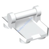 Деталь Лего Пластина 2 х 3 С 4 Шпильками И Рукояткой Снизу - Закрытые Концы (Кулиса) Цвет Белый