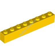Деталь Лего Кубик 1 х 8 Цвет Желтый