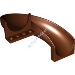 Деталь Лего Горка Изогнутая 6 х 12 х 8 Цвет Коричневый