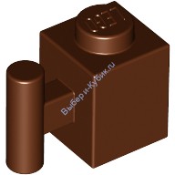 Деталь Лего Кубик Модифицированный 1 х 1 С Ручкой Цвет Коричневый
