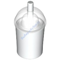 Деталь Лего Кружка С Прозрачной Крышкой Цвет Белый