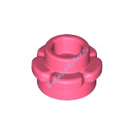 Деталь Лего Пластина Круглая 1 х 1 С Лепестками (5 Лепестков) Цвет Коралловый