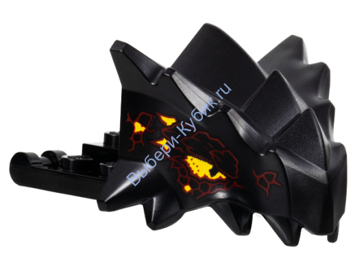 Деталь Лего Голова Дракона Ниндзяго Верхняя Челюсть Цвет Черный