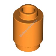 Деталь Лего Кубик Круглый 1 х 1 Открытый Штырек Цвет Оранжевый