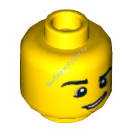 Деталь Лего Голова Минифигурки Мужская Цвет Желтый