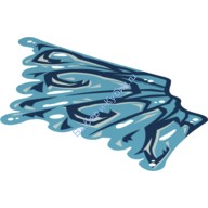 Деталь Лего Тканевое Крыло Дракона Изодранное С Рисунком Левое Цвет Белый