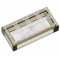 Деталь Лего Плитка 1 х 2 с 8 Серебрянными Восьмиугольниками Цвет Прозрачно-Коричневый