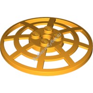 Деталь Лего Тарелка 6 х 6 Перевернутая Паутина - Тип 2 (Крепление Нижней Части Под Градусов) Цвет Ярко-Светло-Оранжевый