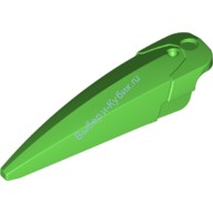 Деталь Лего Оружие Героев - Клинок Широкий Закругленный Цвет Ярко-Зеленый