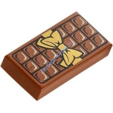 Деталь Лего Плитка 1 х 2 Шоколад Цвет Коричневый