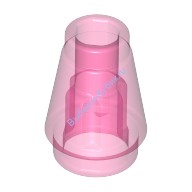 Деталь Лего Конус 1 х 1 С Верхним Пазом Цвет Прозрачно-Розовый