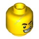 Деталь Лего Голова Минифигурки Двусторонняя Цвет Желтый