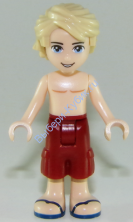 Friends Mason, Dark Red Shorts, Shirtless