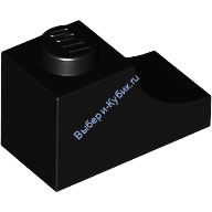 Деталь Лего Арка 1 x 2 Обратная Цвет Черный