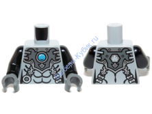 Деталь Лего Торс С Рисунком Цвет Светло-Серый