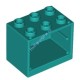Деталь Лего Каркас Шкафа 2 х 3 х 2 Цвет Темно-Бирюзовый