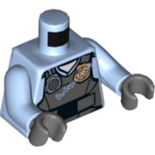 Деталь Лего Торс С Рисунком Цвет Ярко-Светло-Голубой