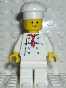 Chef - White Torso with 8 Buttons, White Legs, Standard Grin