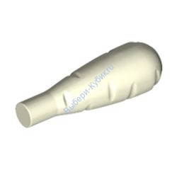 Деталь Лего Морковка (Корешок) Цвет Светящийся в Темноте Белый