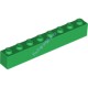 Деталь Лего Кубик 1 х 8 Цвет Зеленый