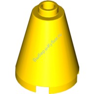 Деталь Лего Конус 2 х 2 х 2 - Полностью Открытый Штырек Цвет Желтый
