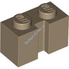 Деталь Лего Кубик Модифицированный 1 х 2 С Углублением Цвет Темно-Песочный