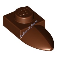 Деталь Лего Пластина 1 х 1 С Горизонтальным Зубом Цвет Коричневый