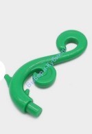 Деталь Аналог Совместимый С Лего Стебель Растения Изогнутый С 2 Шипами И 2 Завитками Цвет Зеленый