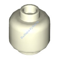 Деталь Лего Голова Минифигурки Цвет Светящийся в Темноте Белый