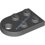 Деталь Лего Пластина 3 х 2 С Отверстием Цвет Темно-Серый
