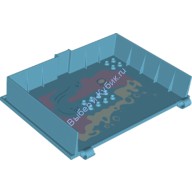 Деталь Лего Половина обложки книги 16 x 12 x 2 2/3 С Рисунком Цвет Умеренно-Лазурный