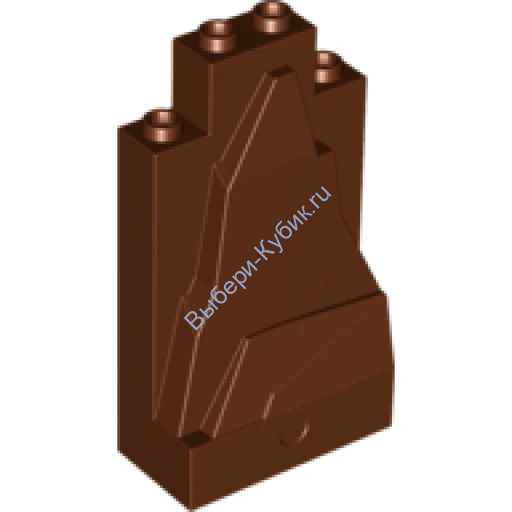 Деталь Лего  Камень / Кристалл Панель 2 х 4 х 6 Цвет Коричневый