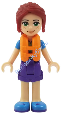 Friends Mia, Dark Purple Shorts, Lime Top, Life Jacket