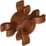 Деталь Лего Техник Пин Коннектор Круглый С 4-Мя Защелками Цвет Коричневый