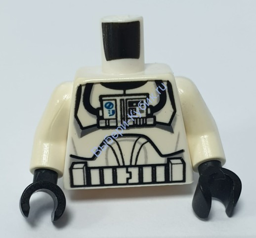 Минифигурка Лего Звездные Войны 501st Пилот Клон (торс слегка ПОЖЕЛТЕЛ, см фото)