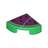 Деталь Лего Плитка Круглая 1 х 1 Четверть Арбуза Цвет Зеленый
