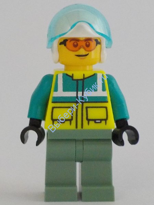 Минифигурка Лего Сити Пилот
