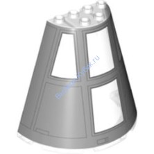Деталь Лего Полуконус 8 х 4 х 6 С Рисунком Цвет Прозрачный