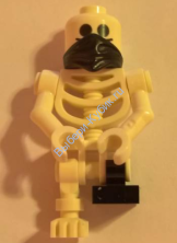 Skeleton with Standard Skull, Scarf, Bent Arms and Short Black Leg